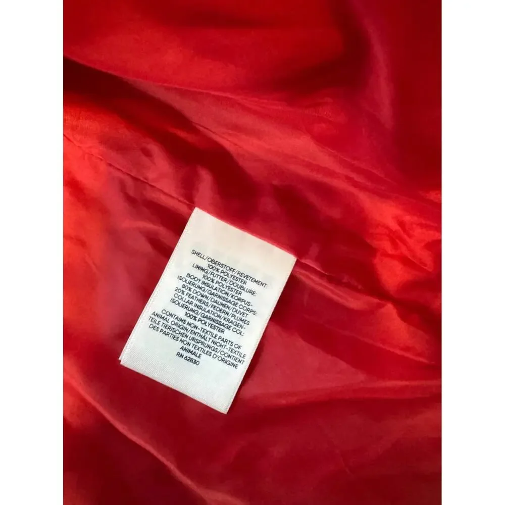 Lands' End Women's Red Puffer Down Vest S/P (6-8)